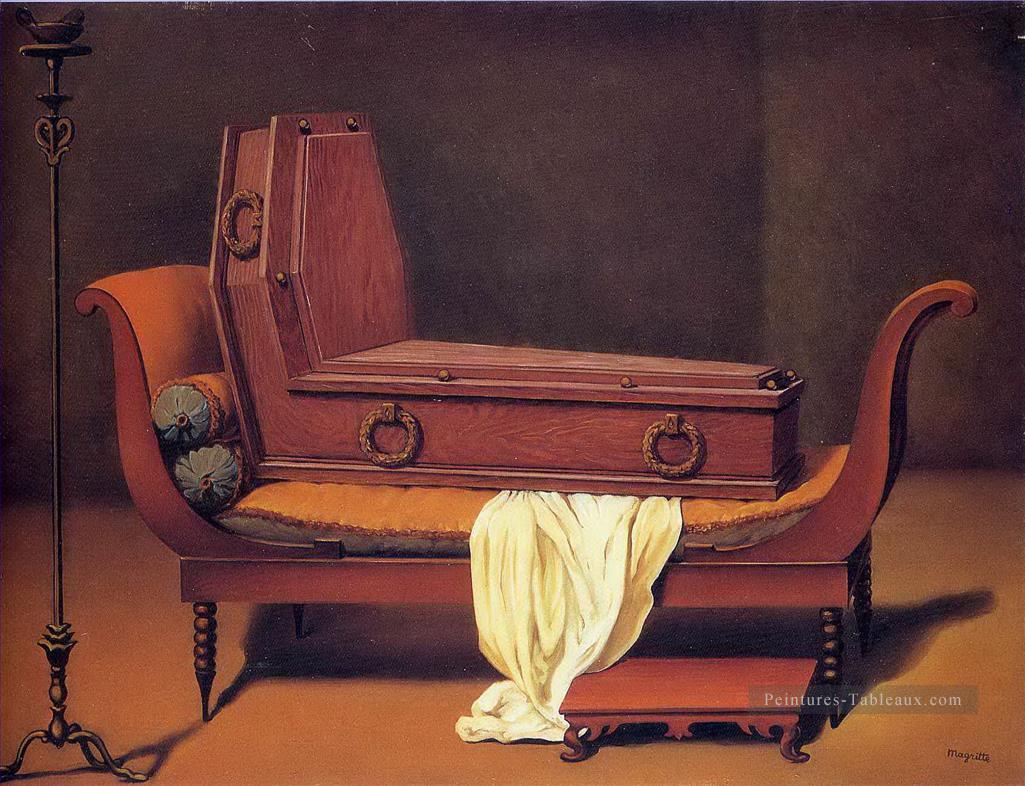 perspective madame recamier par david 1949 Rene Magritte Peintures à l'huile